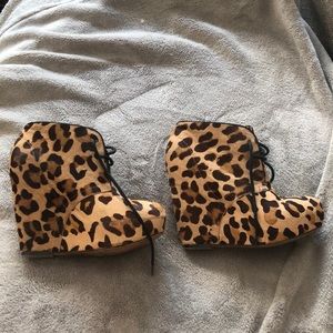 Steve Madden cheetah wedges